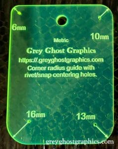 Corner Radius Template Metric Small