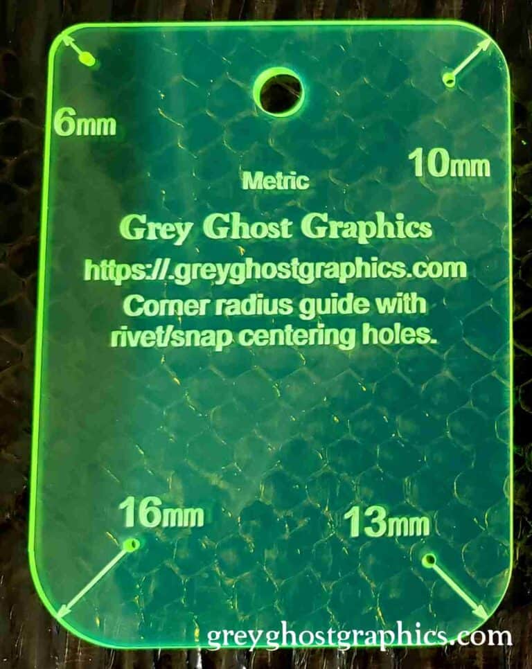 Corner Radius Template Metric Small