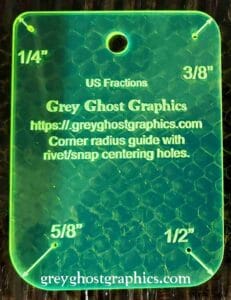 Corner Radius Template Fract. Small