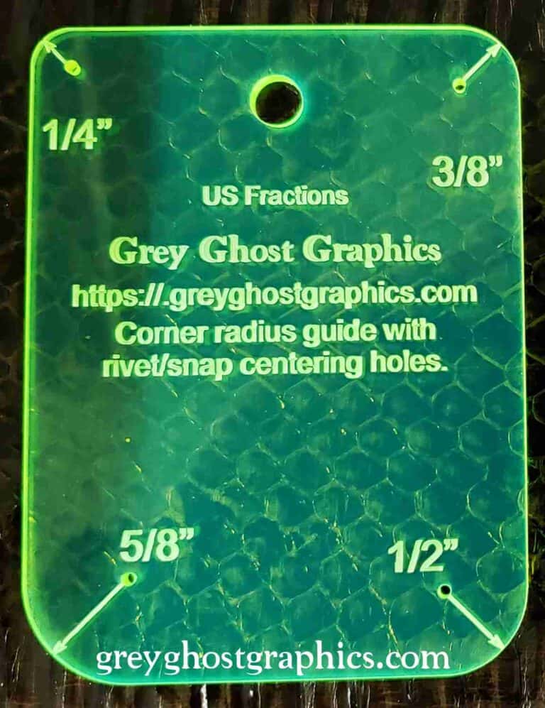 Corner Radius Template Fract. Small