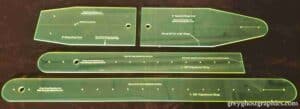 Guitar strap template set