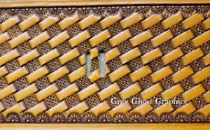 Slots cut after using concho alignment guide