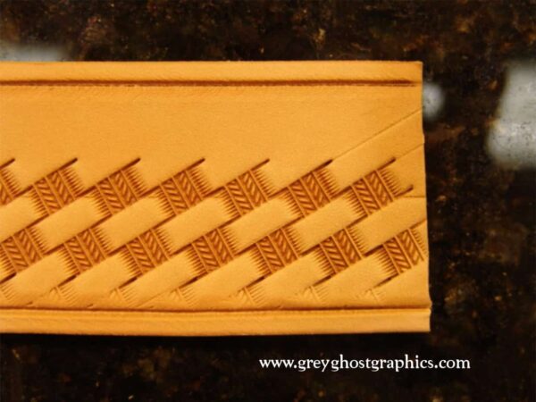 Flip the belt around and stamp the other side.
