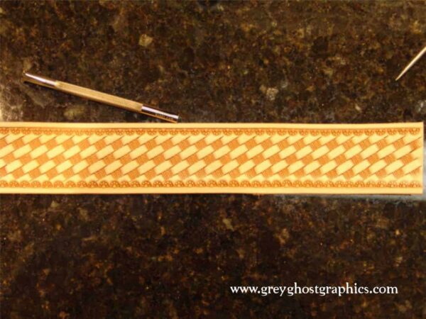 The completed basketweave stamp.